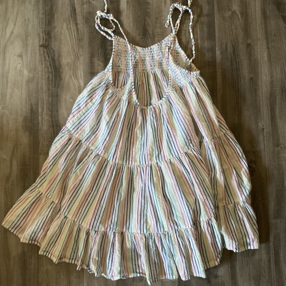 Solid & Striped The Parker Dress Painted Ditsy Floral Rainbow Striped XS - Picture 5 of 6